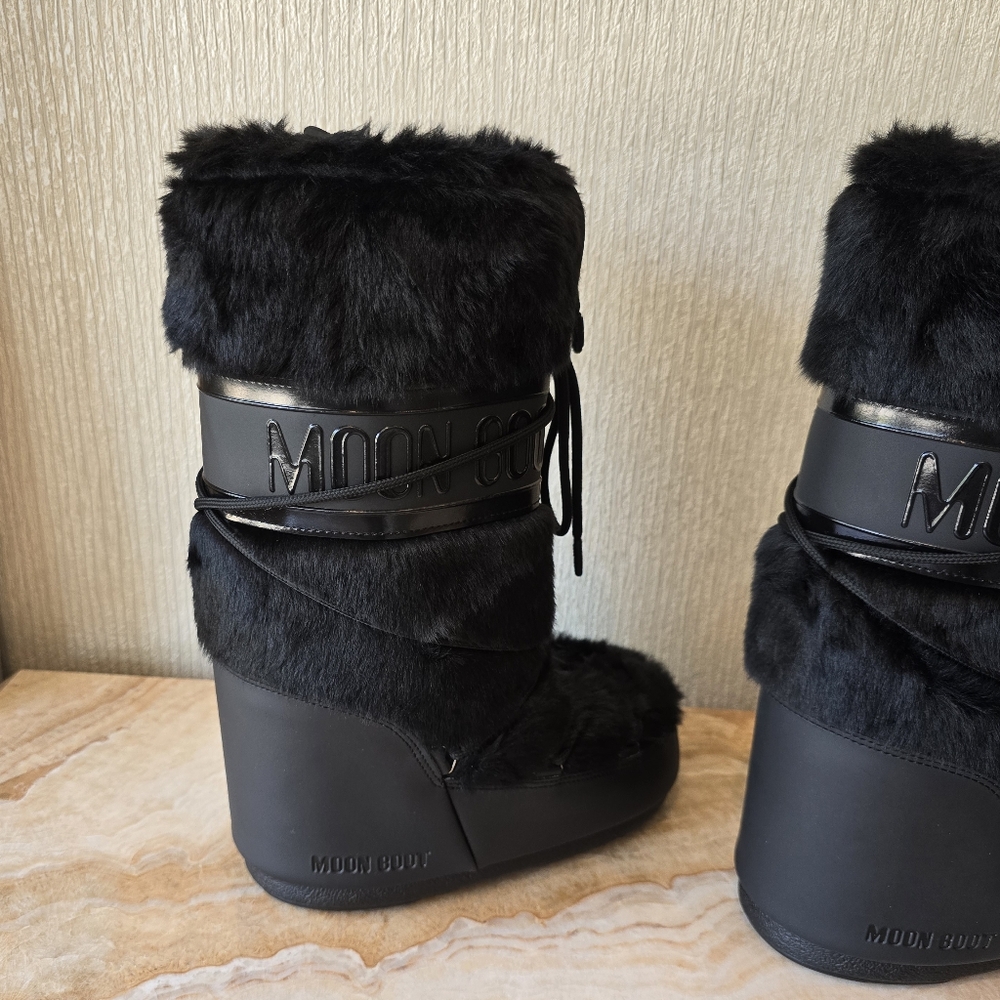 Moon Boot Faux Fur Icon Boots Moon Boots Fur Icon Boots Black - Picture 11 of 16